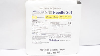Teleflex 9079 Arrow EZ-IO Ndle Set 45mm x 15Ga 40kg Or Over (x)